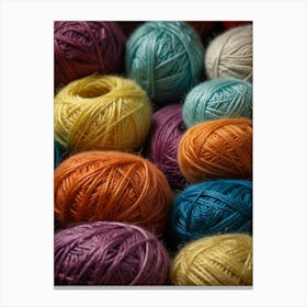 Colorful Yarn Canvas Print