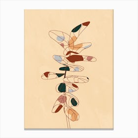 Abstract Botanical Line Work Canvas Print