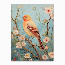 American Goldfinch 3 Detailed Bird Painting Canvas Print