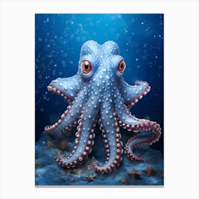 Star Sucker Pygmy Octopus Illustration 5 Canvas Print
