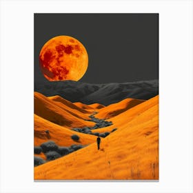 Full Moon In The Desert Canvas Print