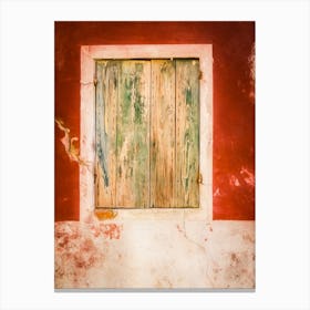 Faded Wooden Shutter Burano Canvas Print