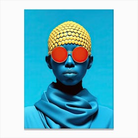 Vibrant Void: Afrofuturist Vogue Chronicles Canvas Print