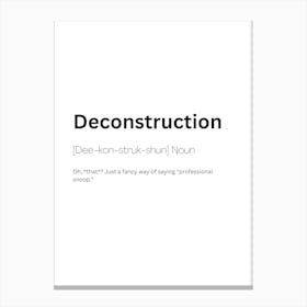 Deconstruction Definition Meaning Stampe su tela