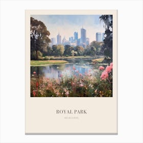 Royal Park Melbourne Australia 4 Vintage Cezanne Inspired Poster Canvas Print