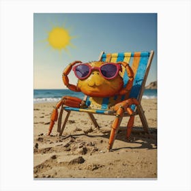 Crab On The Beach 4 Canvas Print