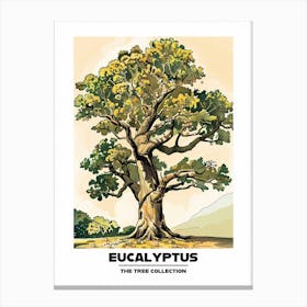 Eucalyptus Tree Storybook Illustration 3 Poster Canvas Print