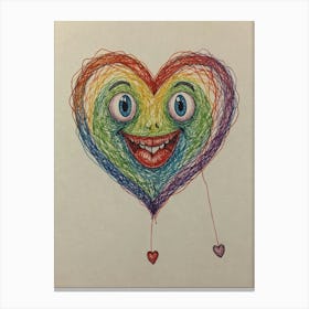 Rainbow Heart 8 Canvas Print