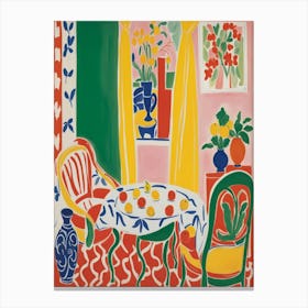 The Dining Room Matisse Style Canvas Print