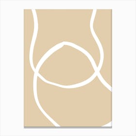 Beige line abstract Art Poster_1981598 Canvas Print