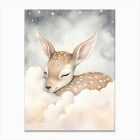 Sleeping Baby Deer 1 Canvas Print