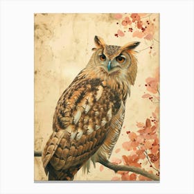 Philipine Eagle Owl Japanese Painting 5 Canvas Print