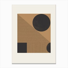 Retro Geometric Objects, Mid Century Modern Art, Minimalist Trending Graphic Art Canvas Print
