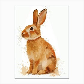 Havana Rabbit Nursery Illustration 5 Canvas Print