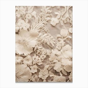 Lace And Flowers 3 Canvas Print