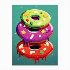 Fun Donuts Illustration 3 Canvas Print