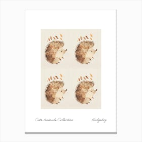 Cute Animals Collection Hedgehog 3 Canvas Print