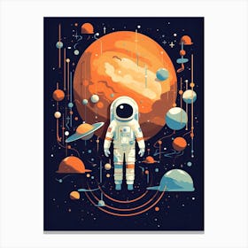 Spacewalker's Reverie: Astronaut's Escape Canvas Print