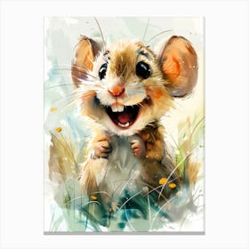 The Hilarity Of The Meadows A Mouse S Happy Day Canvas Print