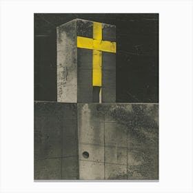 Cross On A Wall Canvas Print