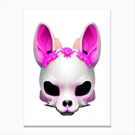 Animal Skull Pink 2 Kawaii Canvas Print