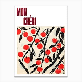 Mon Cheri Poster Summer Cherries Painting Matisse Style 12 Canvas Print