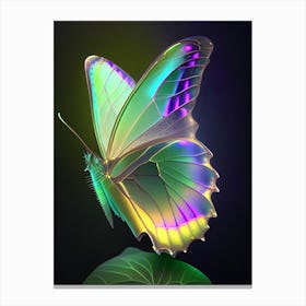 Brimstone Butterfly Holographic 2 Canvas Print