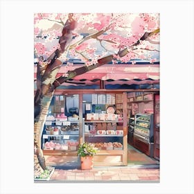 Cherry Blossom Shop Canvas Print