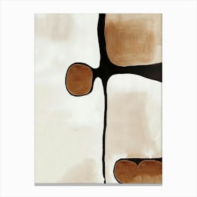 Abstract Art Modern Earthy Boho Nordic Neutral Color Painting Canvas Print