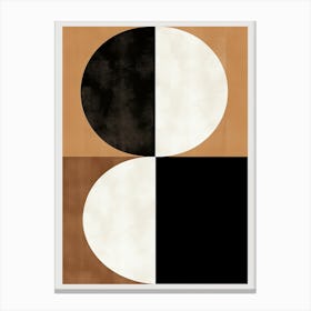 Black And White Circles, Bauhaus Canvas Print