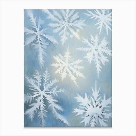 Frost, Snowflakes, Rothko Neutral Canvas Print