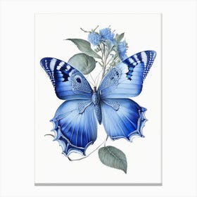 Holly Blue Butterfly Decoupage 1 Canvas Print
