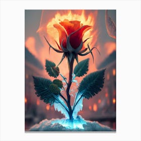 Beauty And The Beast Rose Canvas Print