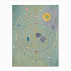 Solar System Doodle Canvas Print