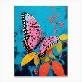 Pop Art Eastern Tailed Blue Butterfly  4 Canvas Print