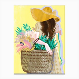 Flower Basket Canvas Print