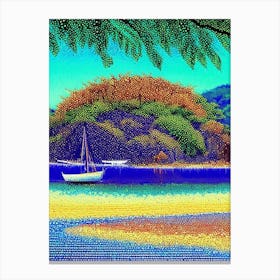 Cebu Island Philippines Pointillism Style Tropical Destination Canvas Print