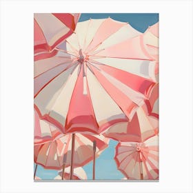 Pink Umbrellas Canvas Print