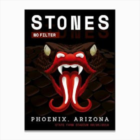 The Rolling Stones Phoenix 2019 Mini Concert Poster Canvas Print