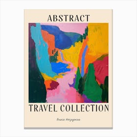 Abstract Travel Collection Poster Bosnia Herzegovina 5 Canvas Print