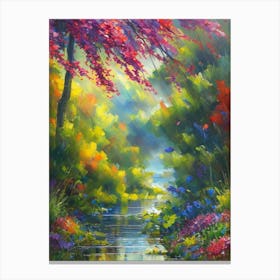 Stream In The Forest Canvas Print