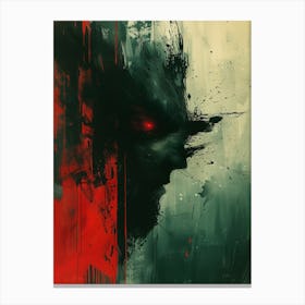 Dark Side Of The Face Canvas Print