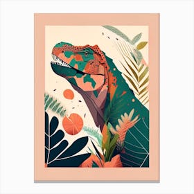 Nigersaurus Terrazzo Style Dinosaur Canvas Print
