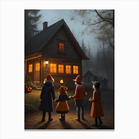 Halloween Hose In The Wood 5 Canvas Print