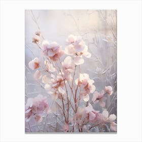 Frosty Botanical Bougainvillea Canvas Print