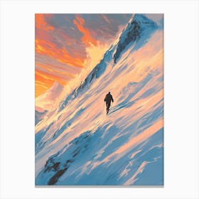 Man In The Snow Canvas Print