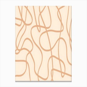 Abstract Wavy Lines Canvas Print