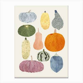 Watercolor Pumpkins 1 Toile