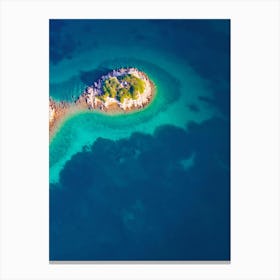 Aerial View Of A Small Island Canvas Print