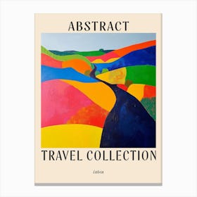 Abstract Travel Collection Poster Latvia 4 Canvas Print